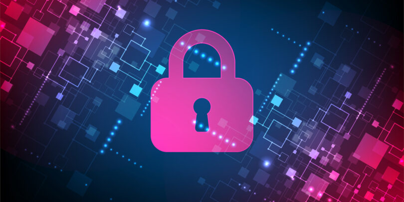 Protection concept. Protect mechanism, system privacy. Vector illustration.