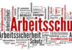 Schlagwortwolke zum Thema Arbeitsschutz und Arbeitssicherheit.
