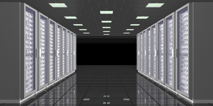 Konzeptbild eines Rechenzentrums.