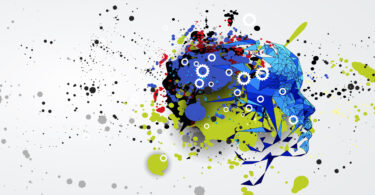 Conceptual technology illustration of artificial intelligence. Abstract futuristic background.