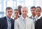 Portrait of a confident proud business group standing together.